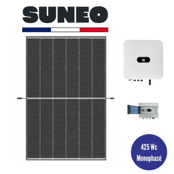 Kit Panneaux solaires 425 WC Monophasé / Onduleur central