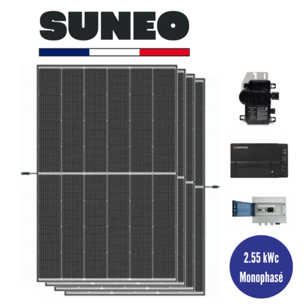 Kit Panneaux solaires 2.55 KWC Monophasé